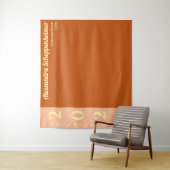 Orange Modern Graduation Party Backdrop Wandkleed (In situ)