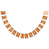 Orange Modern Graduation Party Congratulations Vlaggetjes (Alle)