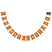 Orange Modern Graduation Photo Congratulations Vlaggetjes (Alle)