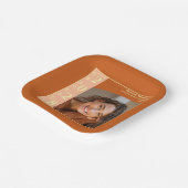 Orange Modern Photo Graduation Party Papieren Bordje (Gebogen)