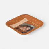 Orange Modern Photo Graduation Party Papieren Bordje (Gebogen)