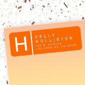 Orange | Modern retouradres Etiket