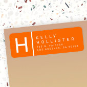 Orange | Modern retouradres Etiket