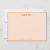 Orange Modern Retro Graduation 2026 Checker Bedankkaart (Voorkant)