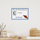 Orange Monarch Poster (Keuken)
