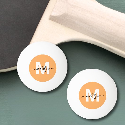 Orange Monogram Pingpongbal