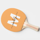 Orange Monogram Tafeltennisbatje (Zijkant)