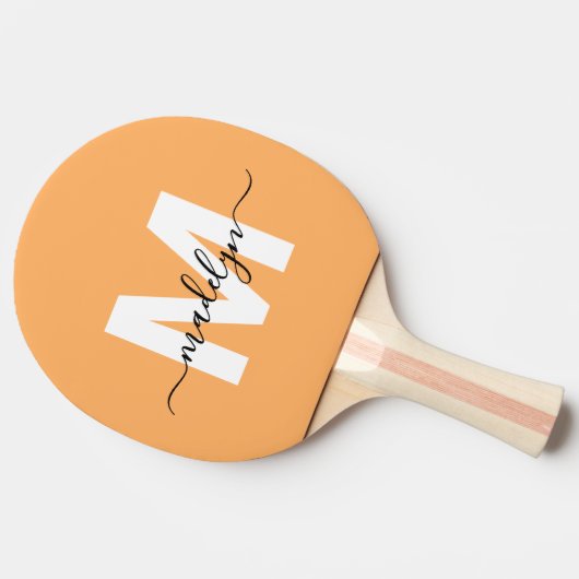 Orange Monogram Tafeltennisbatje (Zijkant)