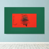 Orange Moon Landscape Canvas Afdruk (Insitu (Houten vloer))