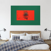 Orange Moon Landscape Canvas Afdruk (Insitu (Slaapkamer))