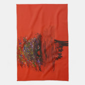 Orange Moon Landscape Kitchen Towel Theedoek (Verticaal)