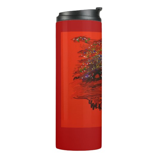 Orange Moon Landscape Thermosbeker (Gedraaid links)