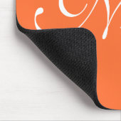Orange Mousepad, Customized Name Muismat (Hoek)