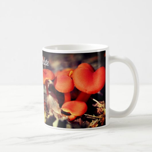 Orange Mushrooms Nature Personalized Koffiemok (Rechts)