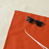 Orange Newlyweds Mr Name Personalized Honeymoon Strandlaken (In situ)