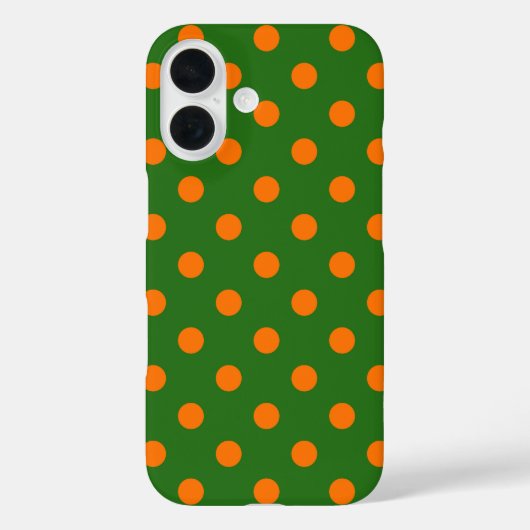 Orange On Green Polka Dots Pattern Design  Case-Mate iPhone Case (Achterkant)