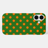 Orange On Green Polka Dots Pattern Design  Case-Mate iPhone Case (Achterkant (horizontaal))