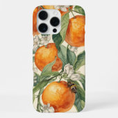 Orange Orchard – Hand-Drawn Citrus Fruit iPhone Hoesje (Achterkant)