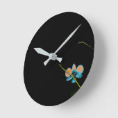 Orange Orchid Wall Clock Ronde Klok (Hoek)
