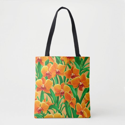 Orange Orchids Tote Bag (Voorkant)