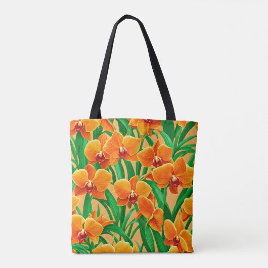 Orange Orchids Tote Bag (Achterkant)