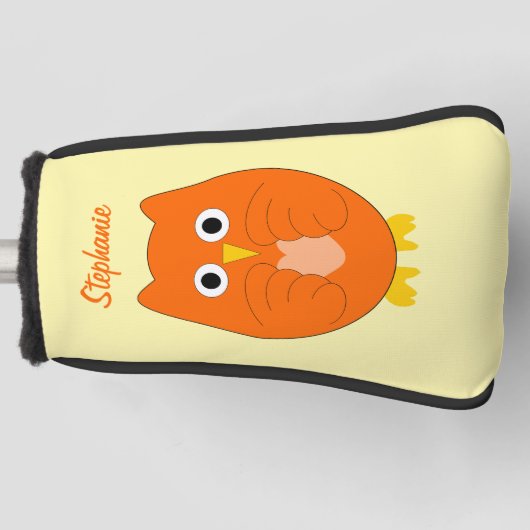 Orange Owl Design Golfheadcover (Voorkant)