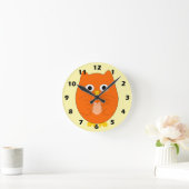Orange Owl Design Ronde Klok (Huis)
