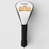 Orange Owls Design Gepersonaliseerd Golfheadcover (Voorkant)