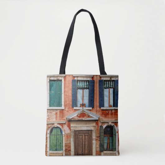 ORANGE PAINTED BUILDING FACADE TOTE BAG (Voorkant)