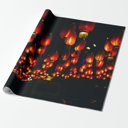 ORANGE PAPER LANTERNS DURING NIGHT TIME CADEAUPAPIER (Uitgerold)