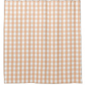 Orange Pastel Gingham Pattern Modern Farmhouse Douchegordijn (Voorkant)