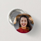 Orange | Persoonlijke foto-Memorial Ronde Button 3,2 Cm (Voorkant /achterkant)