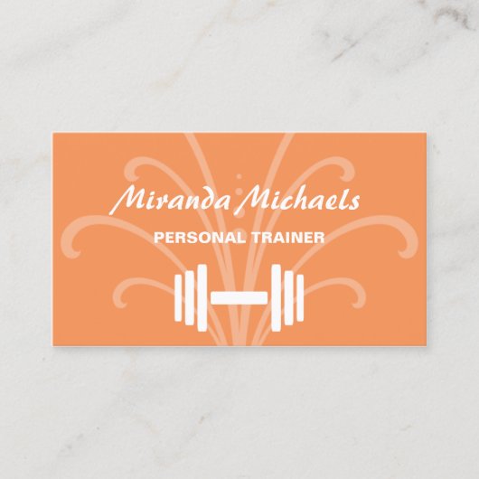 Orange Persoonlijke Trainer Visitekaartje (Voorkant)