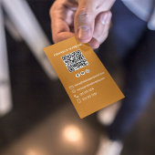 Orange Photo QR Code Connect with Me Business Visitekaartje
