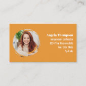 Orange Photo QR Code Social Media Visitekaartje (Voorkant)