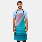 Orange, pink, and teal illustration schort (Gedragen)