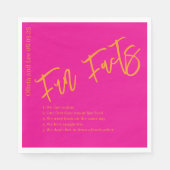 Orange Pink Engagement Party Fun facts Wedding  Servet (Voorkant)