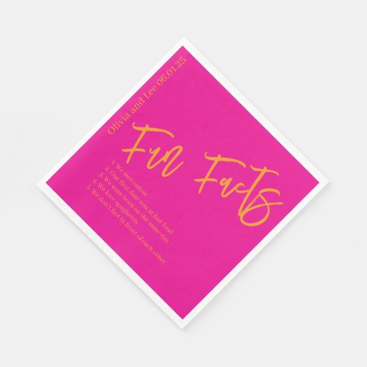 Orange Pink Engagement Party Fun facts Wedding  Servet (Hoek)