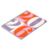 Orange Pink Lavender Bold Year Color Block Notitieboek (Linkerzijde)