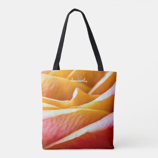 Orange-pink rose Tote bag (Achterkant)