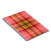 Orange Pink Tartan Notitieboek (Rechterzijde)
