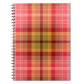Orange Pink Tartan Notitieboek (Voorkant)