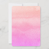 Orange Pink Watercolor Christmas Party Kaart (Achterkant)