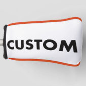 ORANGE Piping Custom Golf Putter Headcover Blank (Voorkant)