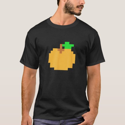 Orange Pixel 8 bit Arcade Video Game Matching Cost T-shirt (Voorkant)