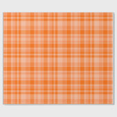 Orange Plaid Cadeaupapier (Vlak)