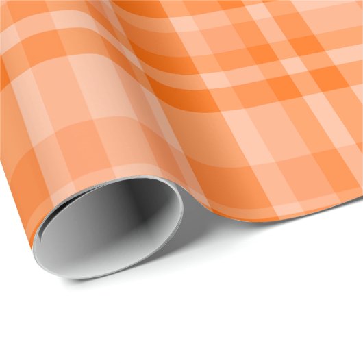 Orange Plaid Cadeaupapier (Rol Hoek)