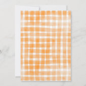 Orange Plaid Cider and Donuts Fall Birthday Kaart (Achterkant)