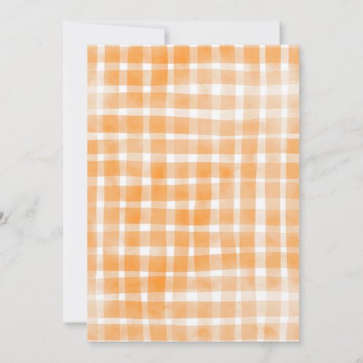 Orange Plaid Cider and Donuts Fall Birthday Kaart (Achterkant)