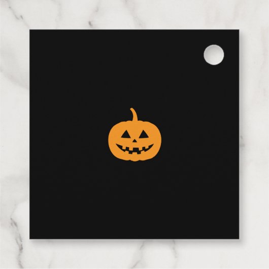 Orange Plaid Halloween Bat Bedankjes Labels (Achterkant)